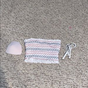 Ruffled Red, White, and Blue bikini top